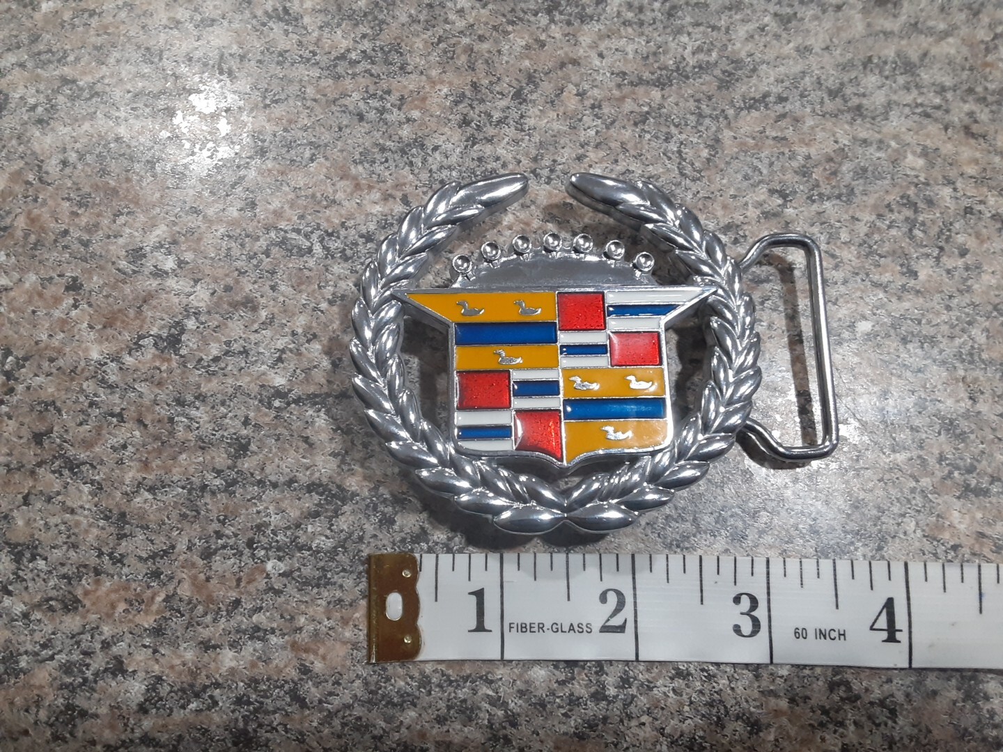 Cadillac Logo Metal/Enamel Belt Buckle Gem