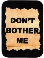 3249 Refrigerator Magnet Sign Funny Friendship Gift Don't Bother Me