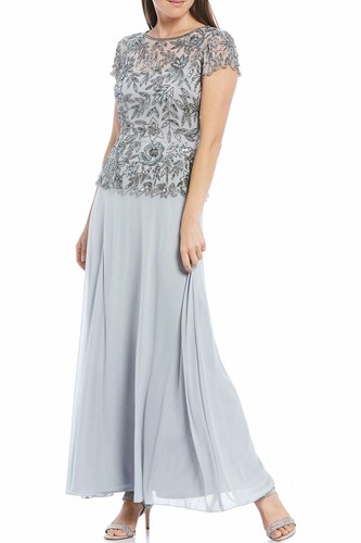 Pisarro Nights Womens Beaded Mesh Mock 