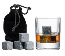 Set of 9 Grey Beverage Chilling Stones Chill Rocks Whiskey Stones for Whisk...