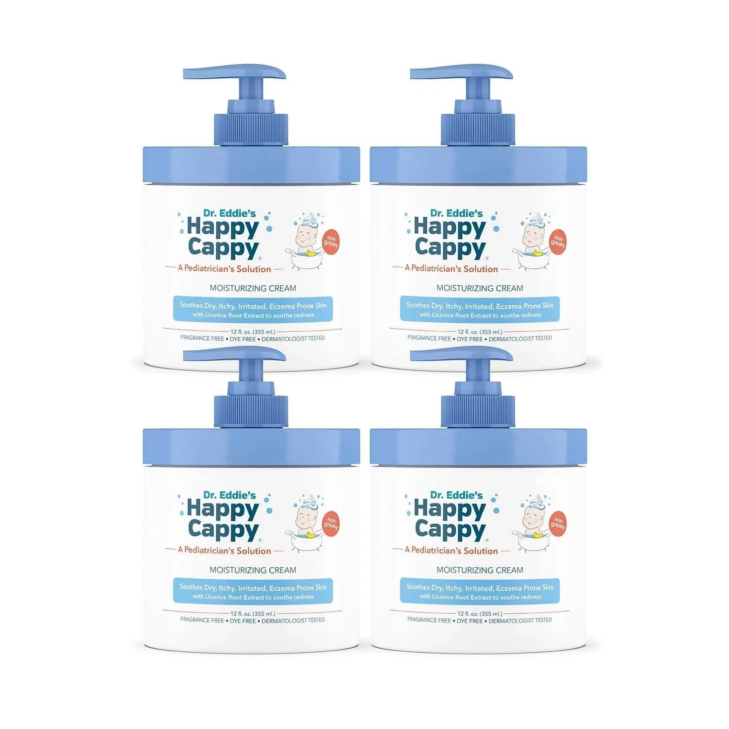 Happy Cappy Moisturizing Cream Baby Eczema Cream, Eczema Lotion for Kids, Pe...