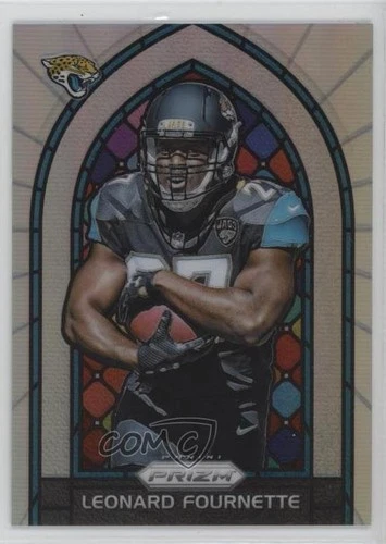 2017 Panini Prizm Stained Glass Silver Prizm Leonard Fournette #7 Rookie RC