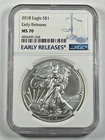 2018 American Silver Eagle 1 oz .999 Silver NGC MS70 Early Releases