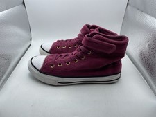Converse Chuck Taylor All Star Velvet Slip On Shoes Youth Size 2 Burgundy