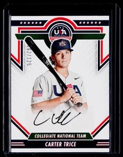 2022 Panini Stars & Stripes *Carter Trice **Card #CNTS-CT** #'d /125 AUTO (RC)