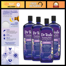 Foaming Bath Soak with Pure Epsom Salt  Melatonin, Essential Oil Blend, 34oz 4