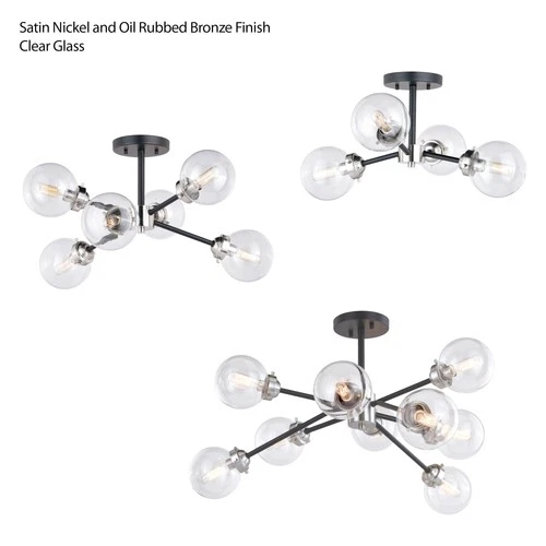 Vaxcel Lighting C0133 Orbit 4 Light 20"W Semi-Flush Ceiling - MultiColor - Picture 2 of 12