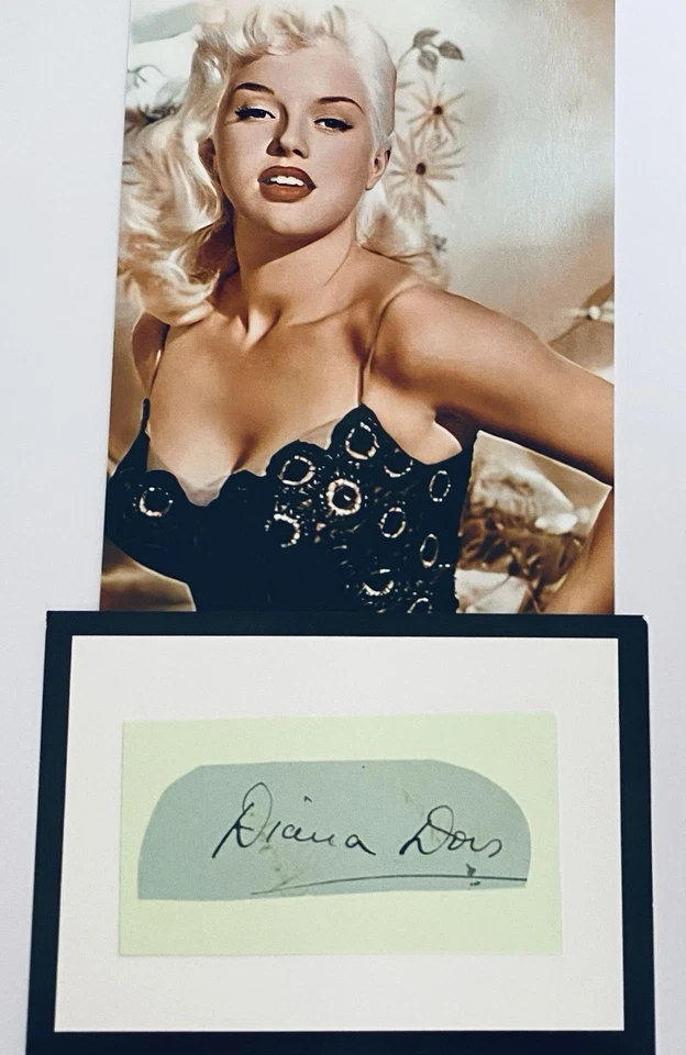 Diana Dors English Actress, 1931 - 1984, Original 10 x 8 Signature Piece - Image 1 of 1