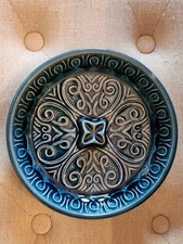 Vintage Blue MCM Ceramic Ashtray