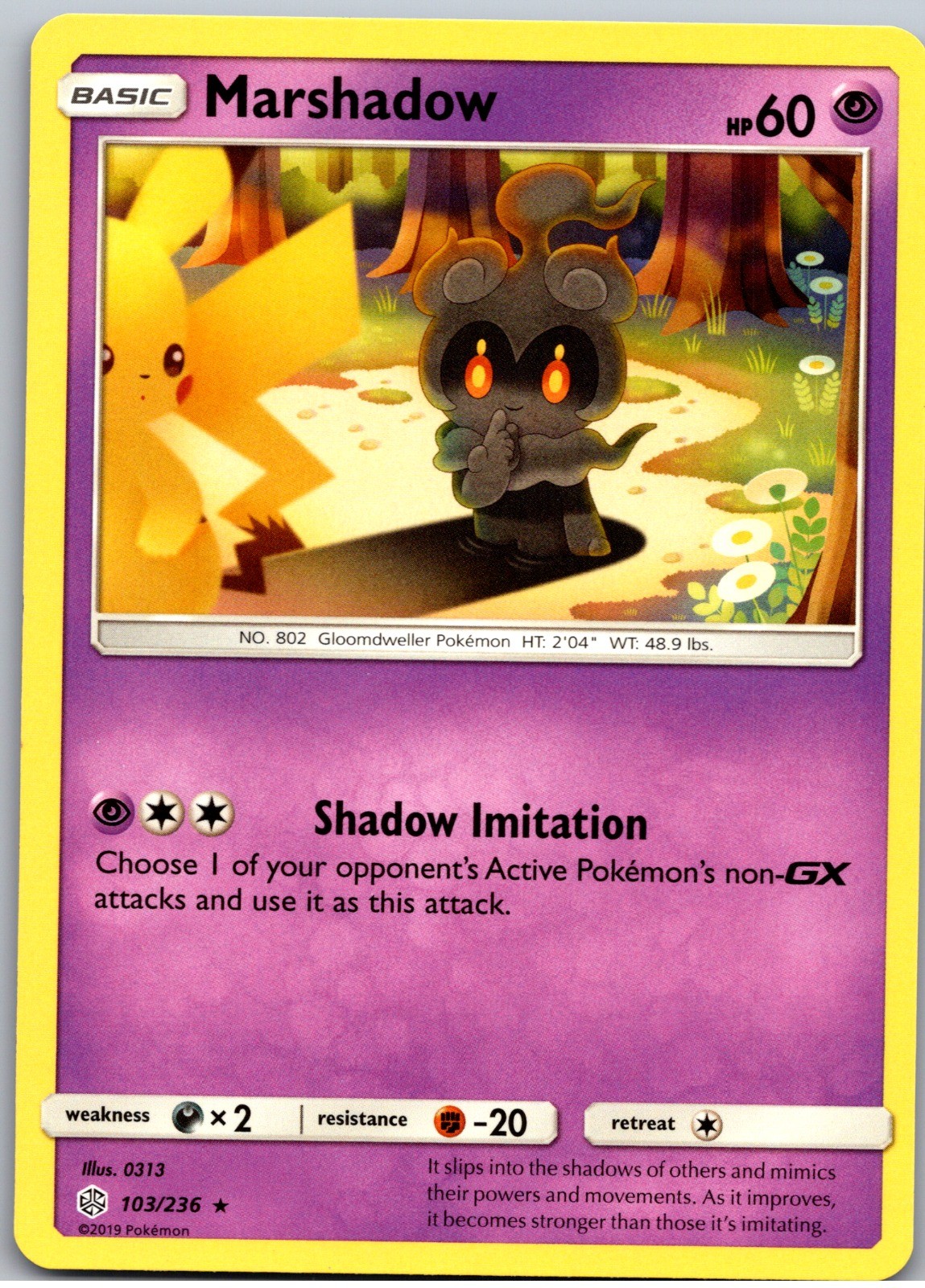 Marshadow Rare SM - Cosmic Eclipse 103/236 NM