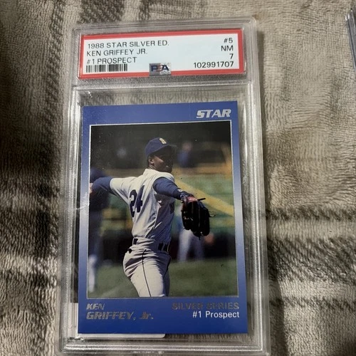 RARE 1988 KEN GRIFFEY JR. STAR SILVER SERIES ROOKIE #5 PSA 7