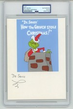 Dr. Seuss ~ Signed Autographed How the Grinch Stole Christmas ~ PSA DNA Encased