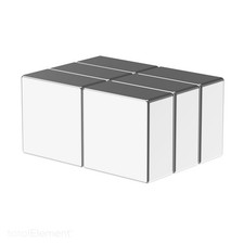 3/4 x 3/4 x 3/8 Inch Powerful Neodymium Rare Earth Block Magnets N42 6 Pack 