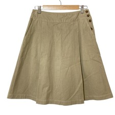 MHL. MARGARET HOWELL Knee-Length Trapeze Skirt, Size 1, Beige Women USED