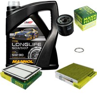 MANN-FILTER Inspektionspaket Mannol 5L Longlife 5W-30 FüR Subaru Outback 2.5