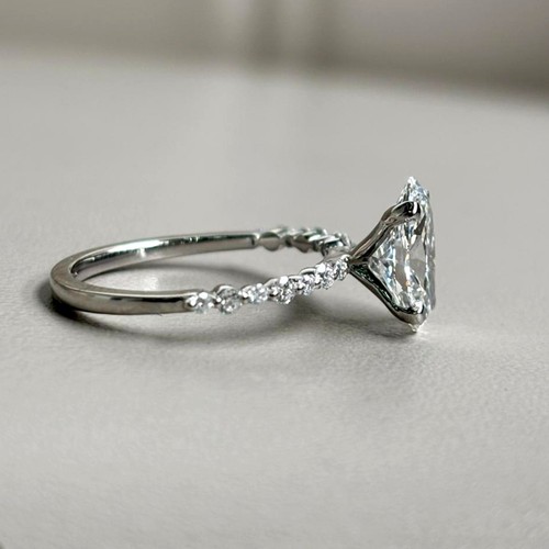 Wedding Platinum Diamond Ring  1.70 Ct IGI Lab Grown Oval Cut 950 Size 6 - Picture 4 of 14