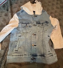 Kids Boys Denim Hoodie Jacket - Art Class - Size XS 4/5 - EUC
