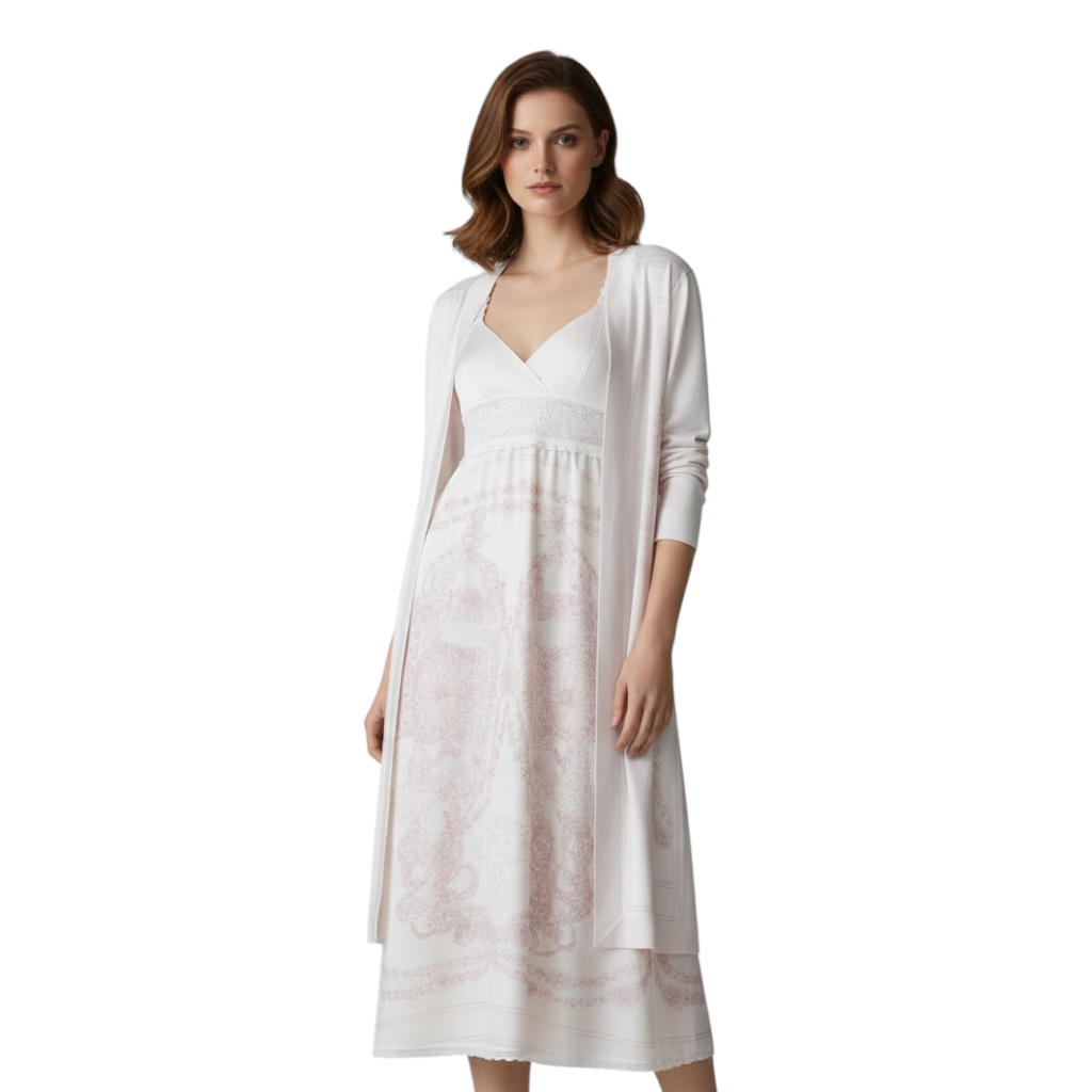 HERMES BRIDES de GALA ニットカーディガン　23ss NEW Hermès Embroidered Long-Sleeve Bride De Gala Cardigan – Rose Pâle
