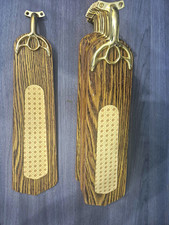 12 Blade Ceiling Fan Blades Wood Effect Wood Brown with Gold Accents