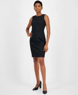 Anne Klein Womens Boucle Sheath Dress Anne 91309003618 10 RT $119.0