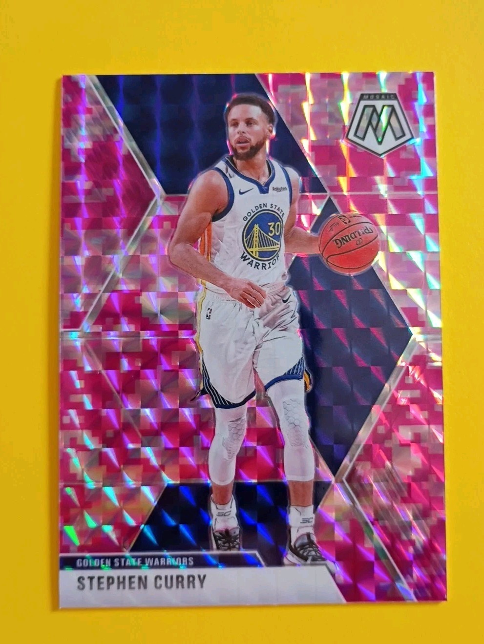 2019-20 Panini Mosaic - Stephen Curry #70 Pink Camo Prizm