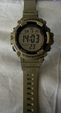 Casio AE-1500WH Digital Watch Men Khaki 10 Year Battery 100M Alarm Quartz