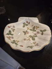Wedgwood Wild Strawberry Shell Trinket Dish 1st Quality Bone China British