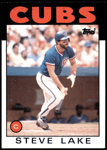 Steve Lake Chicago Cubs 1986 Topps Baseball Card #588