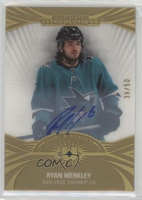 2021 Upper Deck Ultimate Collection Gold 38/50 Ryan Merkley Rookie Auto RC 8tn