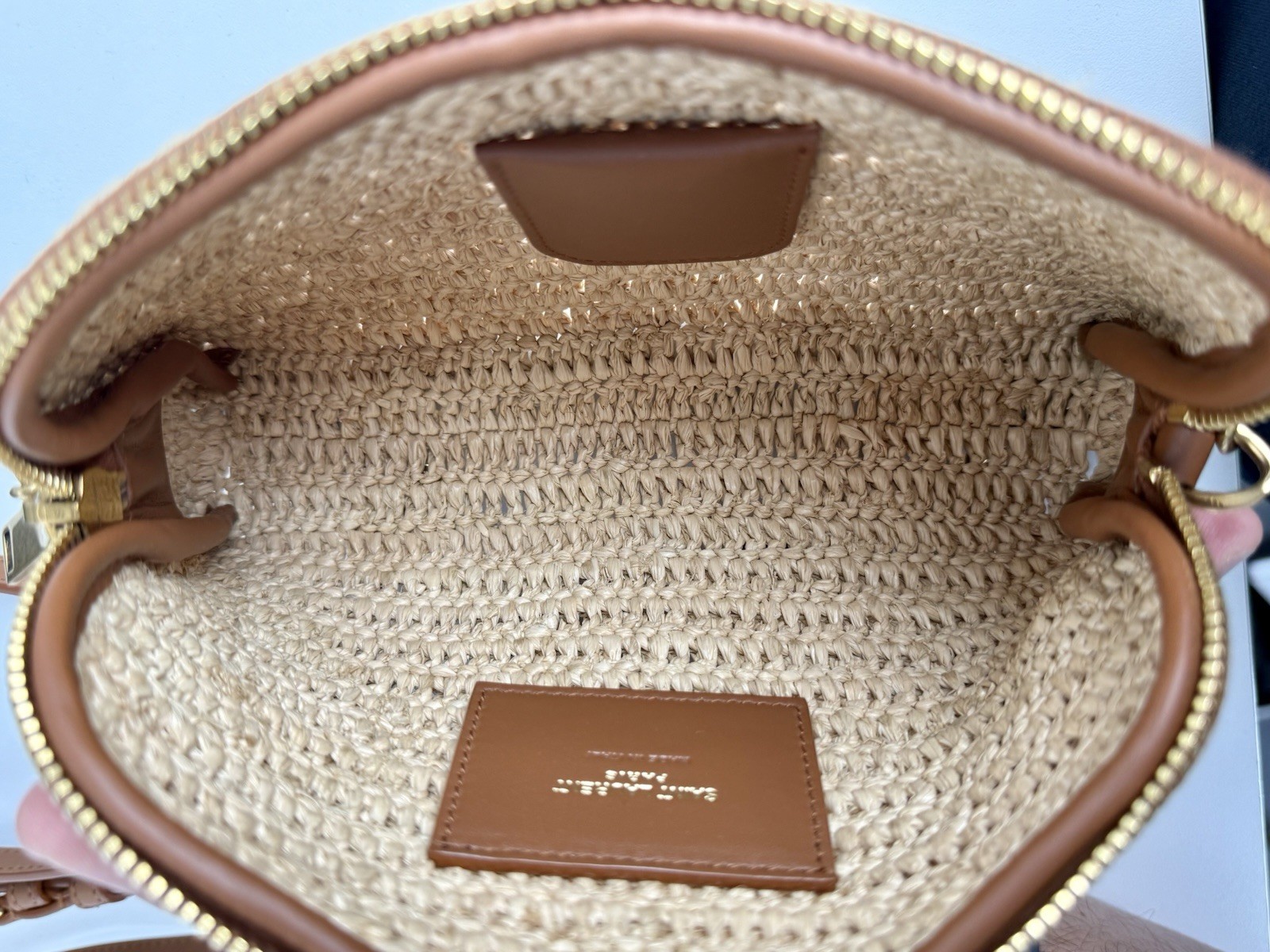 Borsa a tracolla SAINT LAURENT Rafia in pelle di vitello per bambini