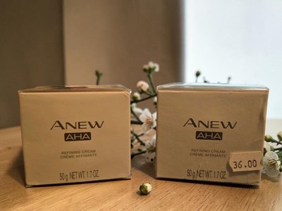 2 Avon Anew AHA Refining Cream  w/hyaluronic acid FACTORY SEALED  FREE SHIPPING