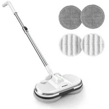 Electric Mop, AlfaBot WS-24 Cordless Spin Mop for Floor Cleaning, Lightweight...