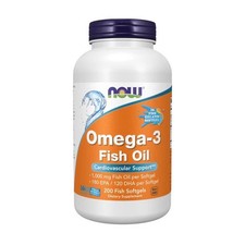 Now Foods, Omega-3 Molecularly Distilled Fish Softgels, 1000 mg, 200 Softgels