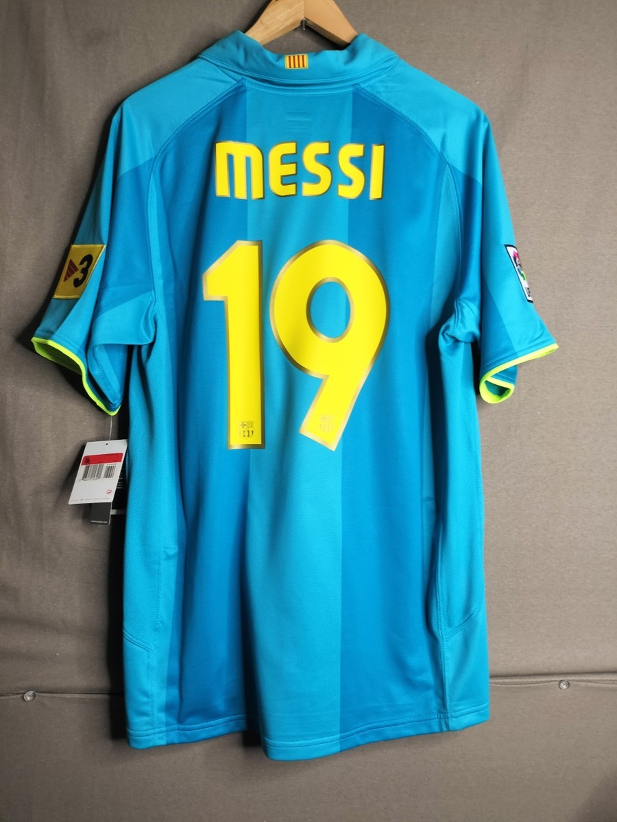 バルセロナ MESSI 19番 ホームシャツ　07-08 2006-07 Barcelona Home Shirt Messi #19 - 8/10 - (S)