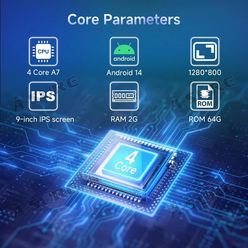 9'' 64GB Android 14 Stereo Radio GPS For 2017-2020 Chevrolet Aveo Sonic Carplay - Image 4 of 4