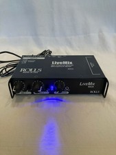 Rolls LiveMix MX34 2-Channel Stereo Microphone Mixer Phantom Power XLR TRS