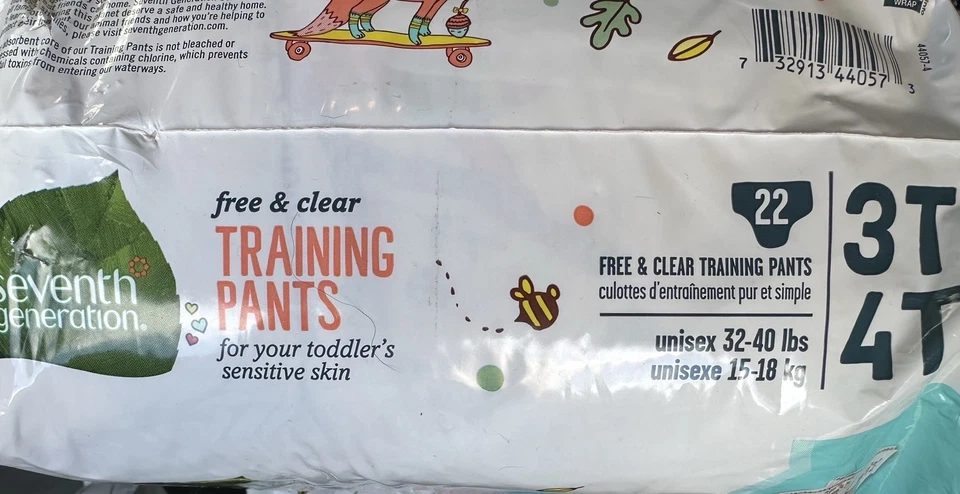 Pantalones de entrenamiento transparentes y libres de séptima generación talla 3T-4T - 22 ct Foto 2 de 2