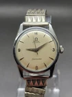 Omega 1950s Seamaster 10K White Gold Filled Mans Wristwatch Running