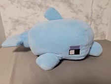 Mojang Minecraft Mattel Dolphin Plush Stuffed Animal Toy Blue Gaming 2021 11"