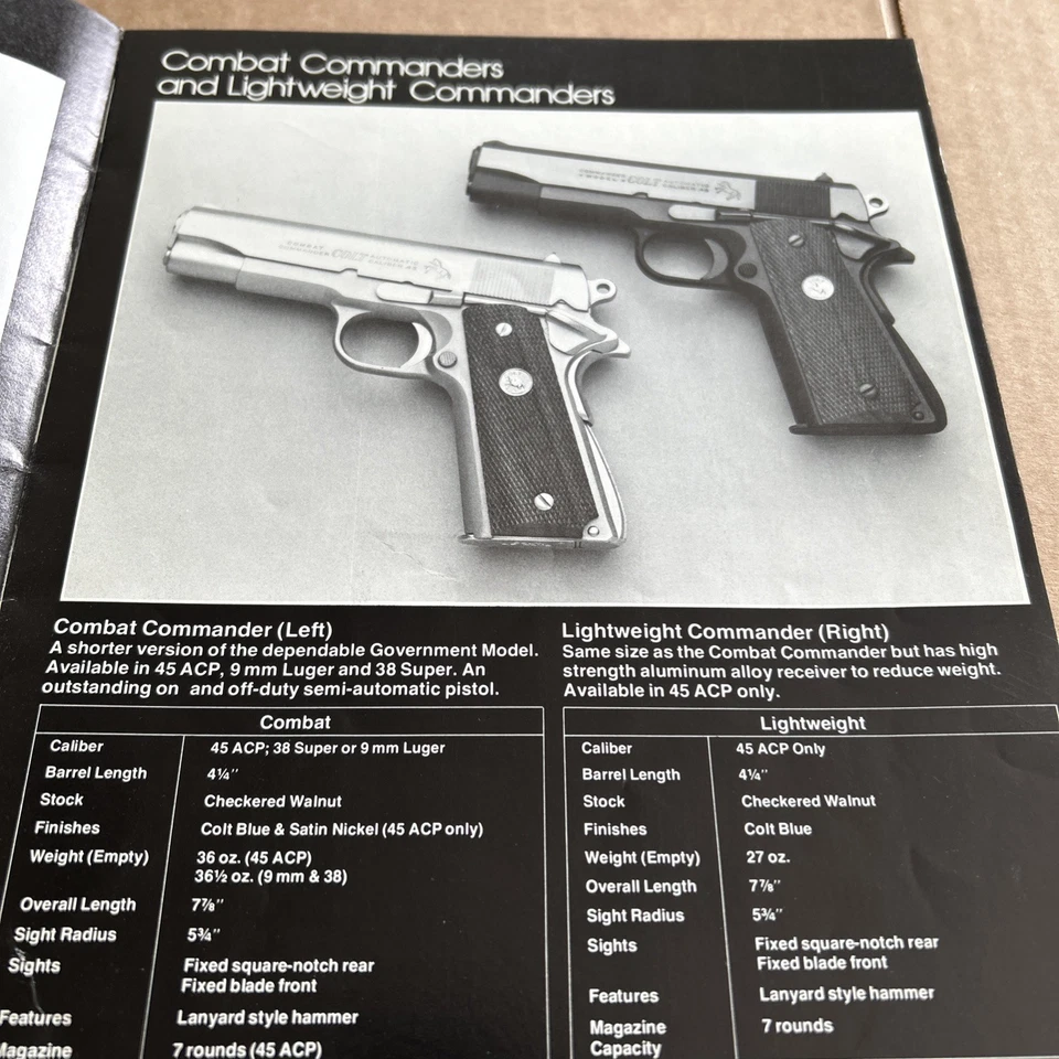 1981 COLT FIREARMS CATALOG, COLT WALKER, 1860 ARMY - Image 4 of 4