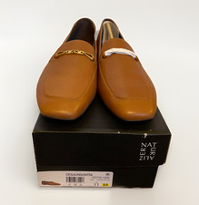 Naturalizer Cecilia Loafer English Tea Brown Leather Flats Women's Size 11 New