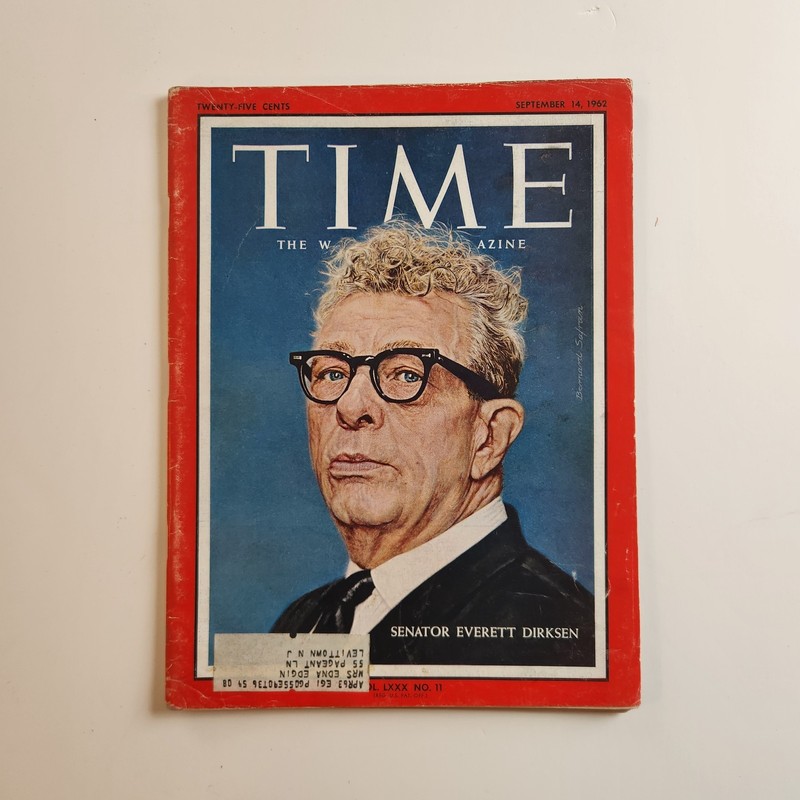 TIME Magazine September 14, 1962 Senator Everett Dirksen
