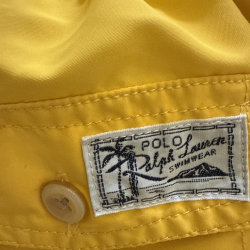 Polo Ralph Lauren Boys Sz 8? Yellow Swim Trunks w/ Logo, Back pocket - Picture 6 of 10