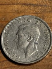 1947 SILVER HALF CROWN GEORGE VI COIN