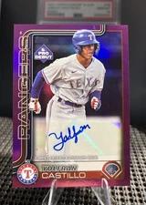 YOLFRAN CASTILLO 2025 TOPPS PRO DEBUT AUTOGRAPH FUCHSIA FOIL AUTO /199
