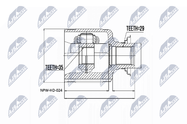 Gelenksatz Antriebswelle NTY NPW-HD-024 FüR Honda Pilot 4WD-image