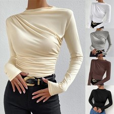 Women's Slim Fit Basic T-Shirt - Long Sleeve O-Neck Top for Everyday Casual Wear