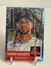 Xander Bogaerts 2022 Topps Chrome Platinum Autograph Toile Blue /99 SD Padres