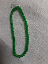 GREEN WITH WHITE CORE 3mm CLEAR FACETED ROUND ~ 50 BEADS