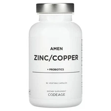2 X Codeage, Amen, Zinc/Copper + Probiotics, 90 Vegetable Capsules